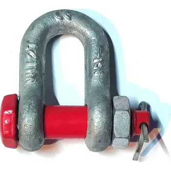 Řetězový třmen s šroubem a závlačkou 44mm "D" pevnostní, 25 000kg,