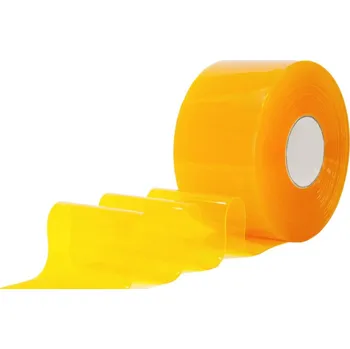 Příslušenství pro plot ZLKL Clona lamelová proti hmyzu, PVC, délka 25 m, šířka 300 mm, tloušťka 3 mm, poloprůhledná, hladká, oranžový nádech