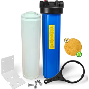 vodní filtr Trojdílné filtrační pouzdro BB 20“/4,5“ x 1“ a vložkou na tvrdost vody, nosníkem a klíčem
