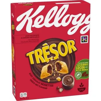 Kellogg's Trésor cereální polštářky s náplní s příchutí lískových oříšků 410 g