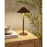 Stolní lampa hnědá hliník železo kov moderní styl interiér exteriér dotykový spínač usb kabel bezdrátová Beliani