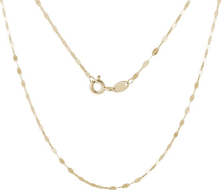 Zlatý řetízek typu Lip Chain v délce 42 cm KLENOTA