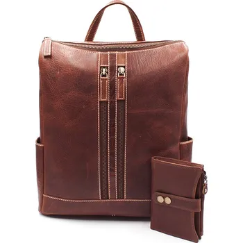 Peněženka Dárková sada dámský batoh a peněženka hnědá