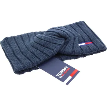 Čepice TOMMY HILFIGER Dámská tmavě modrá čelenka AW0AW12629-C87-733 Velikost
