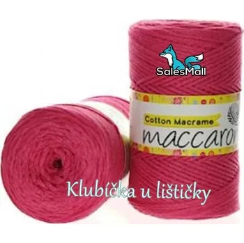Příze Maccaroni Cotton Macrame 06 - sytě růžová