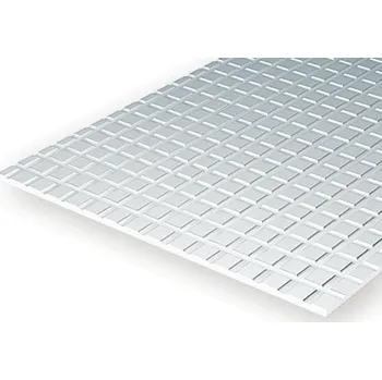 deska 150x300x1,0mm s drážkami křížem, rozteč 9,5 x 9,5mm Evergreen 4517