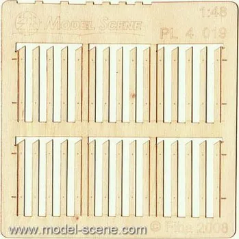 Modelová železnice plot prkenný - širší prkna, šikmý řez Model Scene pl4-019