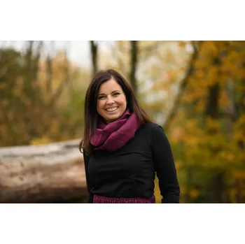 Šála Nelly Nelly lněná šála tunel Fuchsiová