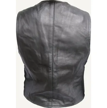 Dámská cargo bunda Moto kožená vesta Chopper, dámská vestička na motorku s přezkami XL