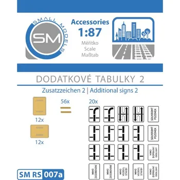 Modelová železnice dodatkové tabulky 2 (bez sloupku a patky) Small Models RS007a