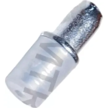 Nábytkové kování Policový kolíček na sklo – vrutový závit 5 mm, kolíček 7 mm, poniklovaná ocel