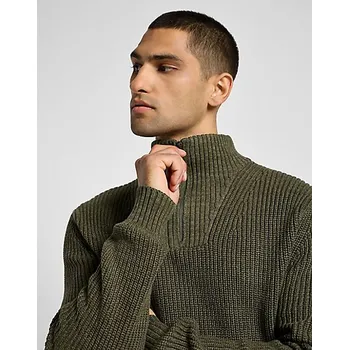 Pánský svetr Svetr Lee HALF ZIP KNIT MERCANTILE GREEN Velikost: M
