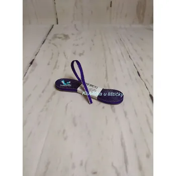 Stuha Český výrobce Taftová stuha s lurexem 6mm-tmavě fialová se zlatou 10m