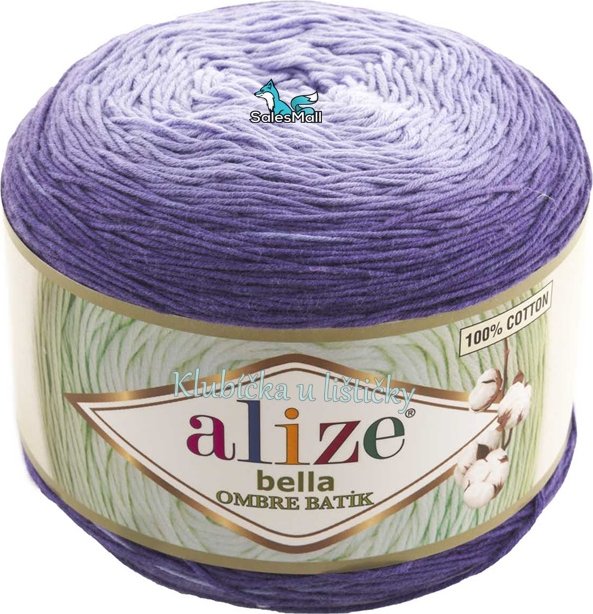 Alize Příze Bella Ombre Batik 7406 fialová