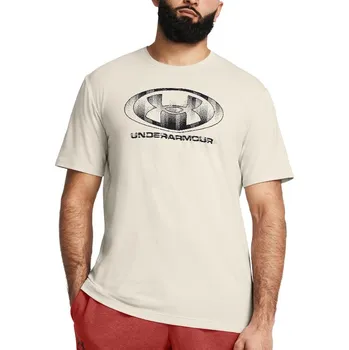 Pánské tričko Triko Under Armour UA M GLITCH LOGO 60/40S SS-WHT 1386810-110 Velikost S