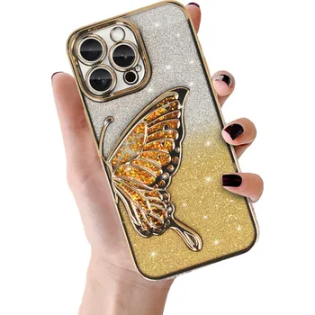 Pouzdro na mobilní telefon Zadní kryt Tel Protect Butterfly Water pro iPhone 13 zlatý