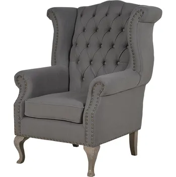 Křeslo Luxusní šedé křeslo Minor Chesterfield 115cm