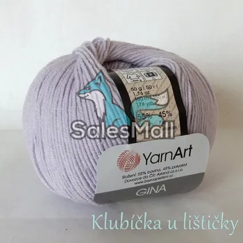 YarnArt Příze Gina / Jeans 19 - světle fialová