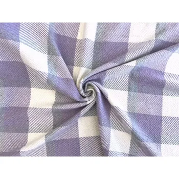 Hřejivá kostkovaná látka, fialovo - šedý káro