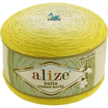 Alize Příze Bella Ombre Batik 7414 žlutá