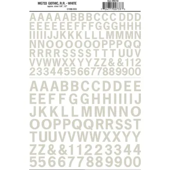 Modelová železnice propisot písmena Gothic R.R. bílá Woodland Scenics MG733