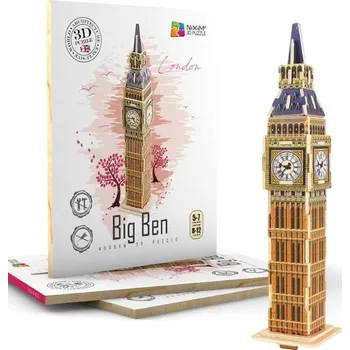 3D puzzle NiXiM Dřevěné 3D puzzle - Big Ben