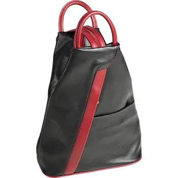 Městský batoh Dámský kožený batůžek ITA7750-B2 černo-červený