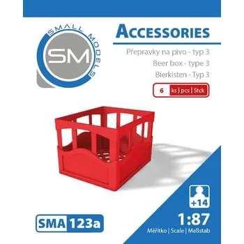 Modelová železnice přepravky na pivo - typ 3 (6 ks) sma 123a