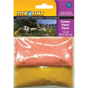 Modelová železnice jemný posyp růžové a žluté květy Woodland Scenics SP4188