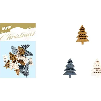 Vánoční dekorace Dekorace stromek 24ks 2cm mix