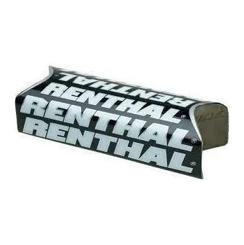 Motocyklový chránič RENTHAL protektor na řídítka FATBAR TEAM ISSUE (240mm), barva černá/bílá/stříbrná s logem RENTHAL