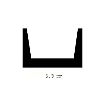 profil U 6,3mm délka 350mm 3ks Evergreen 267