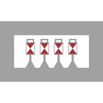 Modelová železnice koncové vlakové tabulky s úchyty DE 4 ks Nürnberger Modelleisenbahnen 950090