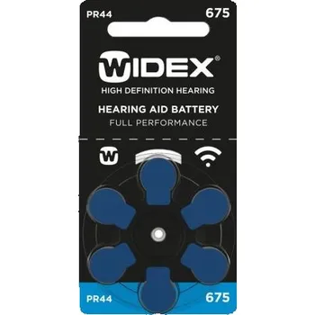 Článková baterie WIDEX 675 / PR44 značkové baterie do naslouchadel, blistr 6ks.