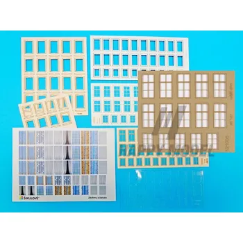 Modelová železnice okenní sestava velká světle hnědá IGRA MODEL 120005-15