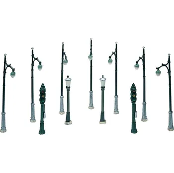 Modelová železnice pouliční lampy 11 ks Woodland Scenics D248