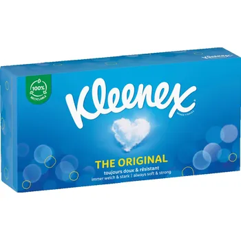 KLEENEX Papírové kapesníky 3-vrstvé Originál Box 72&nbsp;kusů