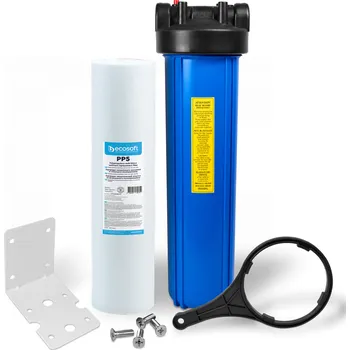 vodní filtr Trojdílné filtrační pouzdro BB 20“/4,5“ x 1“ s vložkou 5µm, nosníkem a klíčem