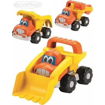 Hračka na písek Ecoiffier Baby autíčko stavební 23cm s očima různé druhy pro miminko