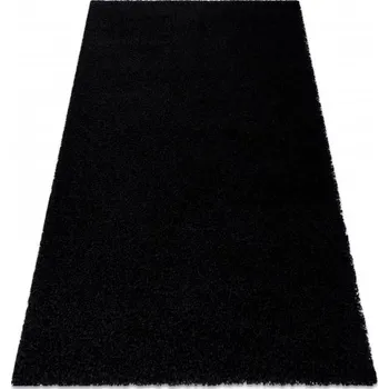 Koberec Makro Abra Kusový koberec jednobarevný SOFFI shaggy 5cm černý Rozměr: 60x100 cm