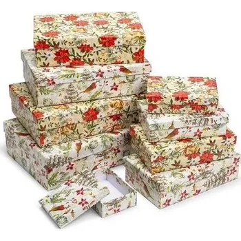 ARGUS Sada 10 ks dárkových krabic vánoční 25001187