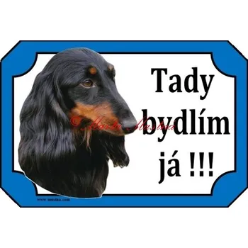 Cedulka jezevčík dlouhosrstý bt 2 - Bez samolepicí vrstvy