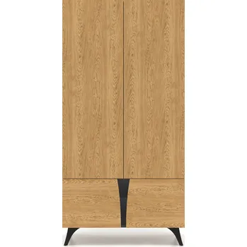 Šatní skříň Šatní skříň dub baltic dune/černá portland TOSCANIA 01