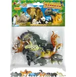 Zvířata divoká lesní 3-6cm plastové figurky zvířátka set 10ks v sáčku