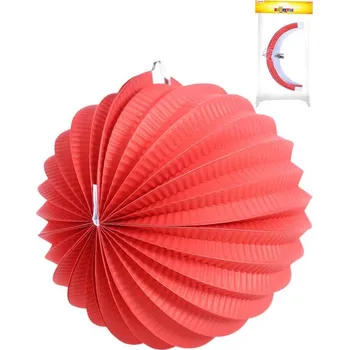Party dekorace Lampion koule červený papírový 20cm na svíčku v sáčku