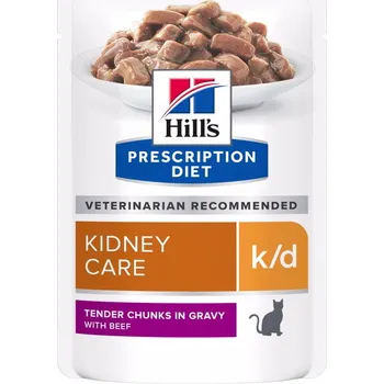 Pro kočku HILL'S Prescription Diet k/d hovězí kapsička pro kočky 12 x 85&nbsp;g