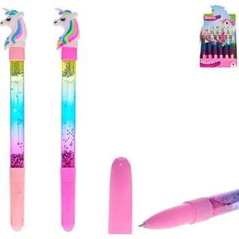 Propiska dětská jednorožec s tekutinou se třpytkami 2 barvy