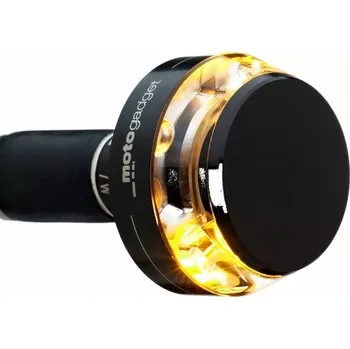 Osvětlení pro motocykl Homologovaný led motocyklový blinkr do konců řidítek MOTOGADGET TURN SIGNAL MO.BLAZE DISC - POZICE MONTÁŽE PŘEDNÍ PRAVÁ, barva černá (vhodné pro vnitřní průměr řídítek 14 - 21 mm)
