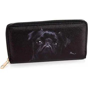 Peněženka 14zero3 Dámská peněženka černá vzor Buldoček černý