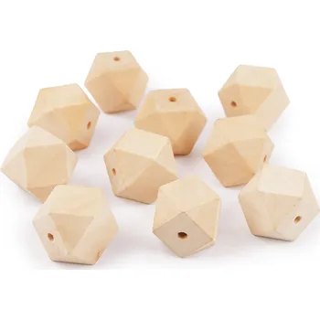 Korálek Dřevěné korálky nelakované 30x30 mm